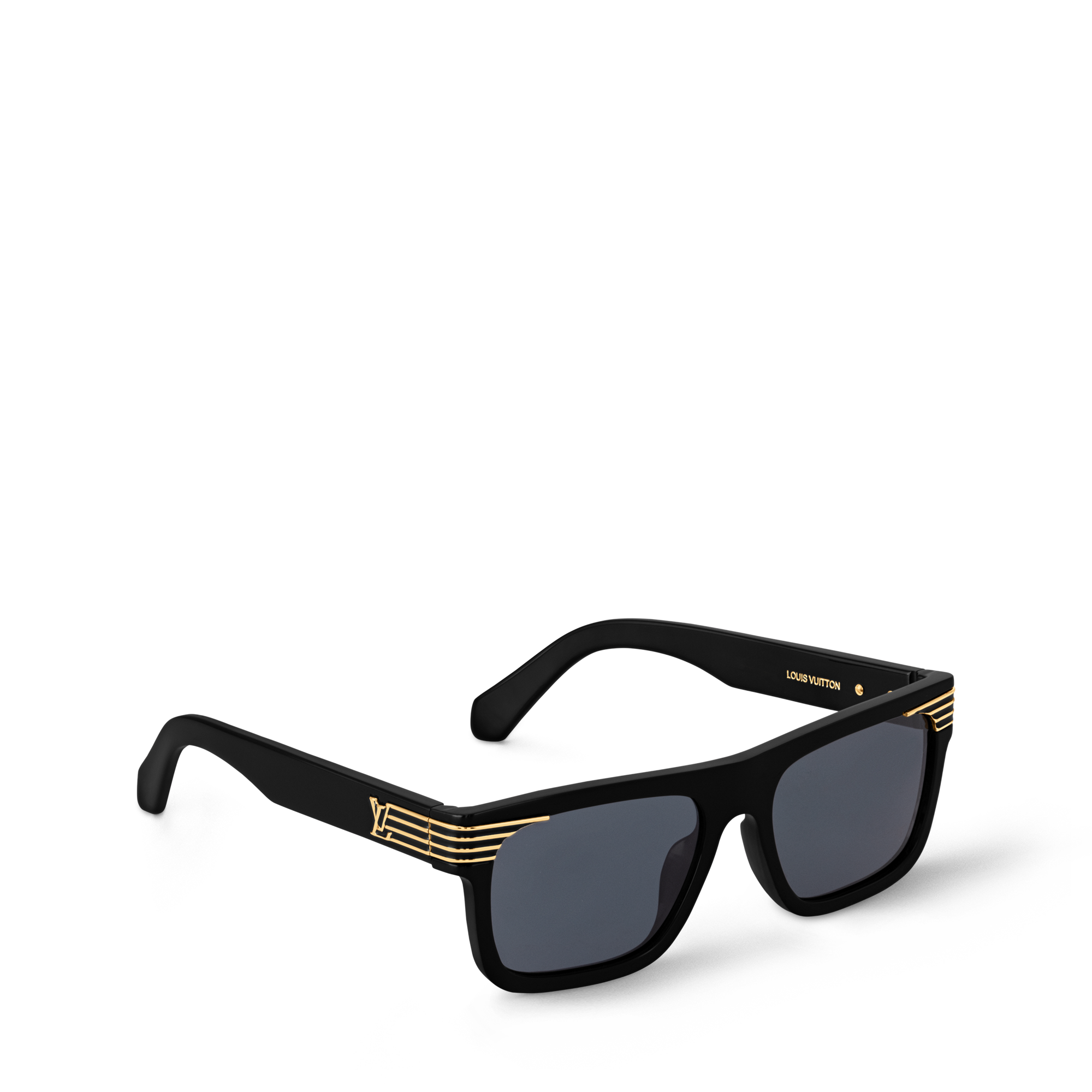 LV Slide Square Sunglasses - Luxury S00 Black | LOUIS VUITTON